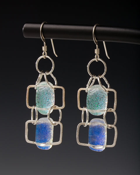 Earrings Retro Double © – HiteofGlass